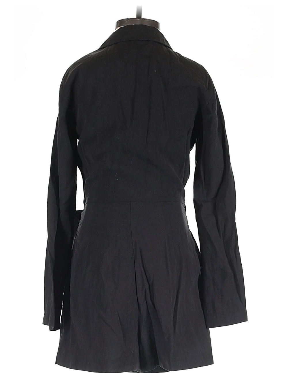 Zara TRF Black Wrap Romper Women’s Small Tie Waist Surplice One Piece Shorts xs - Picture 5 of 5